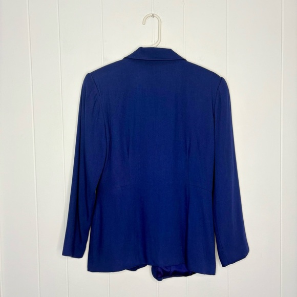Tailor B. Moss Blazer Dark Blue Women’s Size 4 Made in USA VINTAGE Rayon Wool - Picture 3 of 8